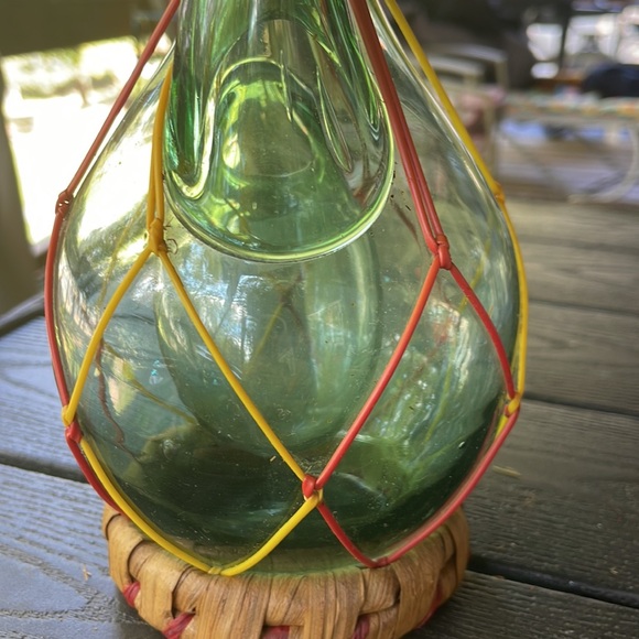 🍷Vintage Italian Blown Green Glass Wine Decanter 🍷 - Picture 13 of 14